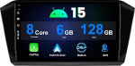 [6G + 128G] Android 15 autoraadio Volkswagen Passat B8 2015-2019 traadita CarPlay Android auto 10-tolline IPS autostereo DSP peeglilink Bluetooth WiFi GPS FM/RDS SWC kaamera + mikrofoniga