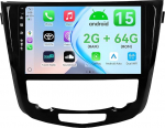 MSD 10,1-tolline 2G + 64G autoraadio Nissan X-Trail Qashqai J11 Rouge 2014-2018 | Traadita Carplay Android Auto | Android 15 GPS navigatsiooniradio | Volant WiFi DSP DAB Bluetooth 5.0 | Tagurduskaamera | Tagurduskaamera