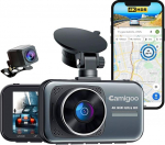 D1 Pro - Dual Dashcam f&uuml;r Autos - Ultra 4K & Full HD - Front- und R&uuml;ckkamera - WLAN & GPS - 3 Zoll mit App - 64 GB SD-Karte - Loop-Aufnahme - G-Sensor - Geeignet f&uuml;r vertikale Scheiben