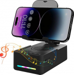 CYBORIS kokkupandav telefonialus koos juhtmevaba Bluetooth-k&otilde;lariga, LED RGB valgus, HD Surround Sound, &uuml;hildub telefonide ja tahvelarvutitega