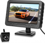 Plug & Play tagurduskaamera komplekt 4,3 tolli: 1080P AHD autokaamera p&ouml;&ouml;rleva IP68 veekindla objektiiviga - parkimisabi reguleeritavate suuniste ja 12-24 V monitoriga autodele, veoautodele.