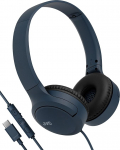 JVC HA-S33UC-A USB-C On-Ear k&otilde;rvaklapid Pehmed k&otilde;rvaklapid, kokkupandavad, mikrofoni ja 3 nupuga kaugjuhtimispuldiga &Uuml;hepoolne kaabel Sinine