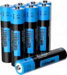 Kratax 1,5 V AAA aku, laetav AAA liitium aku, 1100 mWh (1,5 V/733 mAh), suur v&otilde;imsus, p&uuml;siv j&otilde;udlus, pikk kasutusiga, 8 AAA akut.