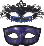 Oidea Maskerade Maske f&uuml;r Paare: Funkelnde Strass filigrane venezianische Party Masken Halloween Kost&uuml;m Karneval Masken