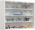 VCM Agisa M Hanging Glass Display Cabinet with Tempered Safety Glass Dimensions H 40 x W 57 x D 10 cm Modern and Space-Saving Glass Display Cabinet