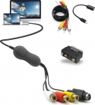 TechSide VHS Analog Digital Converter Full Mac/PC 2024 Gold Contacts Compatible MacOs Monterey Big Sur Catalina + Windows 11 USB Type C Audio/Video Grabber Capture Convert Old VHS