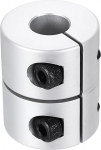 sourcing map Shaft Coupling, 10-10mm(ID), 30mm(L) Aluminum Alloy Shaft Coupling, Rigid Joint Motor Accessories for 3D Printer, DIY Robot, Model CN