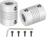 hankekaart Flexible Kupplungen, 12 mm kuni 12 mm, Gelenkverbinder aus Aluminiumlegierung, flexible Wellenkupplungen, Motorkupplung mit Schraubenschl&uuml;ssel f&uuml;r 3D-Drucker, CNC-Maschinen, DIY-Encoder