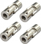 4 Pcs 8mm to 10mm Steel Universal PTO Shaft Coupling Swivel Universal Joint Shaft Coupling 16x35mm