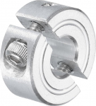 sourcing map Double Split Clamp Shank Collar for 1/4" Shank, Two Piece Tension Collar 11/16" OD, 5/16" Thickness, Aluminum Alloy, Screw Clamp