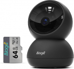 Alaga Security Indoor Cam 3K Indoor Surveillance Camera, WiFi, Swivelling, Indoor Camera Surveillance with Night Vision Includes 64G TF Card