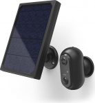 Hama Surveillance Camera (WiFi Camera for Outdoor Use with Battery and Solar, Outdoor Camera Control via Voice / App, Weatherproof Outdoor Camera, Motion Sensor, Night Vision, 2-Way Audio, Recording,