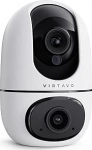 virtavo siseruumide valvekaamera, siseruumide kaamera kodu turvamiseks, 2MP, 24/7 WiFi, WiFi Dual Lens Camera, 360&deg; PTZ, automaatse j&auml;lgimise liikumise tuvastamine, v&auml;rviline &ouml;&ouml;n&auml;gemine, 2