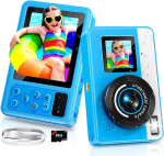 Maxmango D70 4K 10FT veealune kaamera, 2,8-tolline topeltkaamera koos 32GB kaardiga, 18X veekindel digikaamera ujumiseks, snorkeldamiseks ja puhkuseks