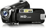1080P HD-Digitalkamera, 16-facher Digitalzoom-Videokamera, 2,7 Zoll 16 MP TFT drehbarer Bildschirm f&uuml;r Reiseaufnahmen (must)