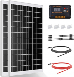 ECO-WORTHY 240W 12V 1kWh / p&auml;ev Off Grid p&auml;ikesepaneelide komplekt matkaauto, auto, paadi, telkimise, varjualuse jaoks: 2 x 120W mono p&auml;ikesepaneel + 30A PWM p&auml;ikeselaadimise kontroller +