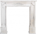 Rebecca Mobili Shabby dekoratiivne kaminakate puidust, hall, vintage disain, elutuba - 100 x 105 x 21 cm (K x L x S) - toode RE4863