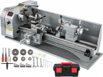 JVDDI Mini metallitreipingi 8,7 x 29,5 tolli / 220 x 750 mm, 750 W, sujuvalt reguleeritav kiirus, LED vastuk&uuml;ljepuurimiseks