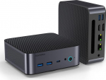 ALLIWAVA H90Pro Mini PC, AMD Ryzen 7 8745HS Mini lauaarvuti (8K/16T, kuni 4.9GHz), Radeon 780M, 16GB DDR5, 1TB SSD, Dual 2.5G LAN, WiFi 6, HDMI/USB-C/DP, Ideaalne m&auml;ngimiseks, kontoriks