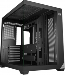 CPS C3 T700 PC-behuizing ATX Mid Tower, Gehard Glas & Gaas Voorzijde, Hoge Luchtstroom, Ondersteuning voor ATX/Micro-ATX/ITX, Ondersteuning voor 360mm Radiator - Must (Geen Fans Included)