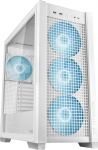 ASUS TUF Gaming GT302 ARGB White Mid-Tower ATX korpus (4 x 140 x 28 mm ARGB ventilaatorid, vahetatavad k&uuml;ljepaneelid, toetab ATX emaplaate varjatud pordiga, v&otilde;rkfrontpaneel, valge)