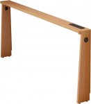 Schmale Konsole Sofatisch mit Steckdosen, langes Aufbewahrungsregal und Ladestation, Holzheizk&ouml;rperregal f&uuml;r Wohnzimmer und Flur (Braun, 125 cm)