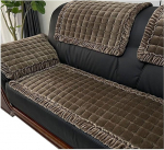 Sametist diivanikate nurgas diivan L kuju diivanikate diivanikate diivan / diivan viskekate nurgas diivan 4/3/2/1 istekoha diivanikaitsja diivanikatted libisemisvastane koer kass (v&auml;rv: V&auml;rv: Tumepruun, Suurus: 70x2