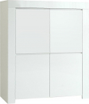 Amalfi Highboard 4-ukseline 120 x 140 x 50 cm High-Gloss White