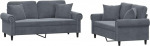3202231 2-osaline diivan komplekt padjadega tumehall samet, Lounge diivan, diivanid ja diivanid, Relax diivan, diivan elutuppa