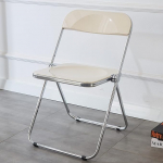 KAIHAOWIN kokkupandav tool, l&auml;bipaistev tool, kokkupandav tool s&ouml;&ouml;gituppa, elutuppa, 48 x 48 x 76 cm, valge