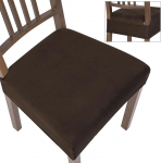 SearchI Stretch s&ouml;&ouml;gitoa toolikatted, komplekt 4, pehme, eemaldatav, pestav istmekate s&ouml;&ouml;gitoa toolidele, toolikate, kaitsev kate s&ouml;&ouml;gituba (tagumine kate, sametpruun)