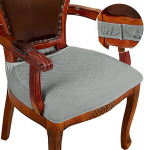 CZL s&ouml;&ouml;gitooli katted Uuendatud t&otilde;mblukk pesemisv&otilde;imalusega Stretch Jacquard s&ouml;&ouml;gitooli Slipcover eemaldatav Beež 2 Pack