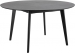 AC Design Furniture Roxanne &uuml;mmargune s&ouml;&ouml;gilaud 5 inimesele - l&auml;bim&otilde;&otilde;t 140 cm, k&otilde;rgus 76 cm, must tammefektiga k&ouml;&ouml;gilaud