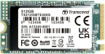 Transcened MTE400S 512GB M.2 2242 NVMe PCIe Gen3x4, 3D NAND, DRAM-vaba, kuni 2000/900 mb/s, sisemine SSD m&auml;ngukonsoolidele, ultrabookidele ja NUC-dele