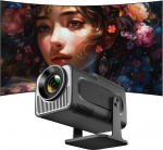 Mini projektor toetab 4K 1080P, Smart Projector Portable koos WiFi 6 ja Bluetooth 5.0, kaasaskantav projektor kodukino v&auml;ljas koos auto keystone korrektsiooniga &uuml;hilduv HDMI/Android/iOS/PC/TVga
