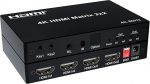 4K HDMI Matrix 2x2, HDMI Matrix Switch 4K 60Hz 2 in 2 out Matrix HDMI Switch Splitter Converter koos EDID Optiline Dolby PC PS4 TV monitorile