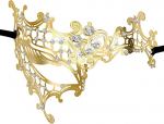 Cupimatch Veneetsia karnevali mask Metallist pool maskid naistele Veneetsia Rhinestone Shiny Elegantne Luksuslik Fancy Dress Masquerade Kingitus naistele