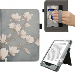 kwmobile Flip Cover &uuml;hildub Amazon Kindle Paperwhite (2024)/Colorsoftiga - &uuml;mbris randmerihmaga Magnolia Taupe Valge Sinine Hall