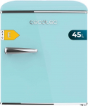 Cecotec Bolero CoolMarket TT Origin 45 Sinine Retro Mini lauak&uuml;lmik 45L 55cm k&otilde;rge ja 44,7cm lai energiaklassi E j&auml;&auml;osakond ja kroomitud k&auml;epide Sinine