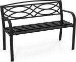 FANTASK metallist r&otilde;dupink 2 inimesele, ilmastikukindel aiapink seljatoega ja k&auml;etoega aeda, terrassile ja r&otilde;dule, maksimaalne koormus 300 kg, 116 x 49 x 83 cm.