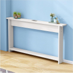 Kitsas konsoollaud, reguleeritav, kitsas k&uuml;ljelaud diivani taga, kaasaegne, v&auml;ikestele ruumidele, k&uuml;ljelauad esikusse, koridori, elutuppa, magamistuppa (valge, 40 x 4 x 25 9/16 tolli)