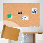 QNDUGJFER Self Adhesive Cork Board Roll, Cut to Size Cork Notice Board, Frameless Cork Board Roll for Office Home School Cork Boards for Walls (Color : Brown, Size : 1.22 x 6.56 m (10mm))