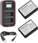 Newmowa LP-E10 Replacement Battery (2-Pack) and Smart LCD Display Dual USB Charger for Canon LP-E10 and Canon EOS Rebel T3, T5, T6, T7, 1100D, 1200D, 2000D, 4000D, Kiss X50, Kiss X70 Digital Camera