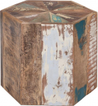 Woodkings&reg; Wakefield kohvilaud, 50 x 50 cm, suur, k&otilde;rgus 45 cm, kuusnurkne, &uuml;mbert&ouml;&ouml;deldud t&auml;ispuit, rustikaalne disain, v&auml;rviline puit, elutoa laud, eksklusiivne, diivanilaud, kodum&ouml;&ouml;bel, puidust