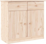 vidaXL Sideboard, sahtlitega kapp, Highboard elutoa kapp koos ustega, kapi kapp, k&uuml;lgkapp, massiivne m&auml;nnipuit