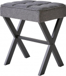 IBUYKE ruudukujuline meigitool X-jalgadega, linane jalatugi, Ottoman Seat Vanity Stock, Multi-Use nagu v&auml;ike k&uuml;ljelaud, magamistoas, elutoas, hall L/G-70G