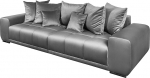 invicta INTERIOR Elegancia Elegant XXL diivan 285 cm Silver Grey Velvet koos pehmendustega Suur diivan