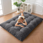 MAXYOYO Futon madrats, &scaron;enillkangas, 15 cm paksune p&otilde;randamatrats, mida saab kasutada diivanvoodina, n&ouml;&ouml;pidega k&auml;sit&ouml;&ouml;na, kokkupandav k&uuml;lalismatrats elutuppa, magamistuppa, magamistuppa