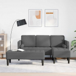 Generisch Sofa Set mit Kissen 2 pcs Dunkelgrau Polyester,M&ouml;bel,Diivanid,39.5KG,3329253