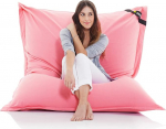 SMOOTHY Original Cotton Indoor XXL Bean Bag, 400 L, Giant Bean Bag, istmepadi, puuvillane tool lastele ja t&auml;iskasvanutele (180 x 140 cm, roosa)